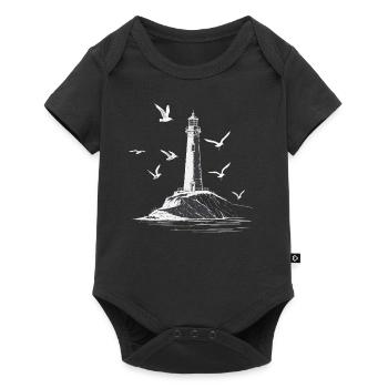 Lighthouse Seagull Harbor Moin Sea Lake - Baby Premium short-sleeve bodysuit - black - Front
