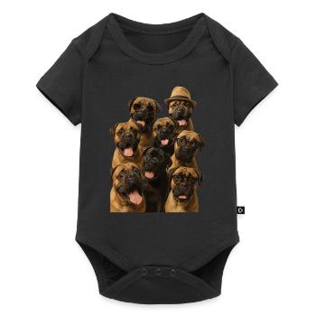 Bullmastiff - Baby Premium Kurzarmbody - Schwarz - Vorne