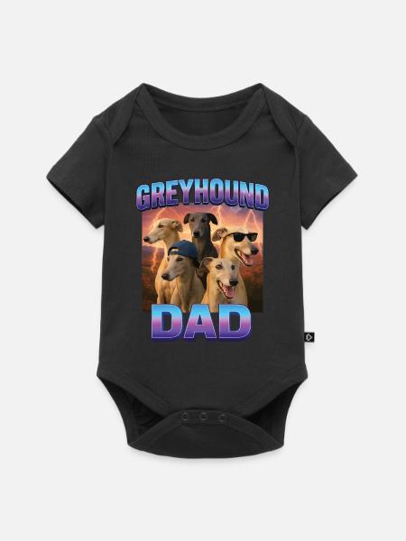 Windhund - Baby Premium Kurzarmbody - Schwarz