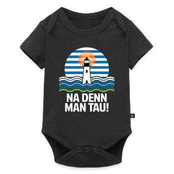 Na denn Man Tau Leuchtturm Maritim Motif - Baby Premium short-sleeve bodysuit - black - Front