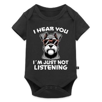 Schnauzer disant drôle de cadeau de schnauzer - Body à manches courtes Premium Bébé - noir - Devant