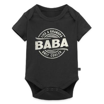 Baba Like a Grandpa Only Cooler Funny Grandpa - Baby Premium short-sleeve bodysuit - black - Front