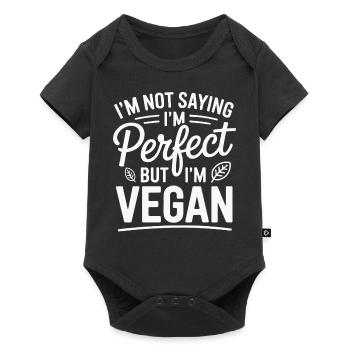 I'm Not Saying I'm Perfect But I'm Vegan Food - Baby Premium short-sleeve bodysuit - black - Front