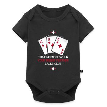 Bridge Players Bridge Partner Calls Club - Baby Premium short-sleeve bodysuit - black - Front
