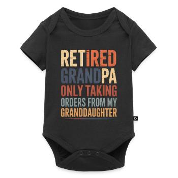 Retired Grandpa Granddaughter Grandfather - Baby Premium short-sleeve bodysuit - black - Front