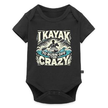Ich fahre Kajak, um den Wahnsinn zu vertreiben - Baby Premium Kurzarmbody - Schwarz - Vorne