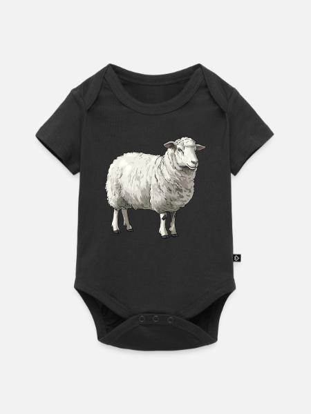 Schafe Schaf - Baby Premium Kurzarmbody - Schwarz