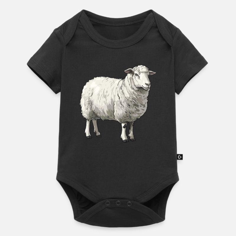 Mouton Mouton - Body à manches courtes Premium Bébé - noir