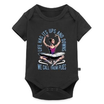 La vie de ballet a ses hauts et ses bas Danse Sport - Body à manches courtes Premium Bébé - noir - Devant
