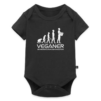 Veganer – Nächste Stufe der Evolution - Baby Premium Kurzarmbody - Schwarz - Vorne