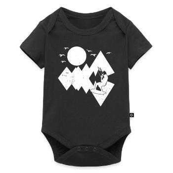 Kitesurfing Watersports Kiteboarding Kitesurfer - Baby Premium Kurzarmbody - Schwarz - Vorne