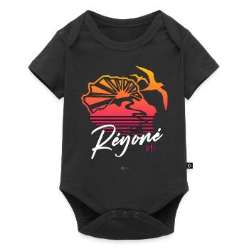 RUN Réyoné Péi - Body à manches courtes Premium Bébé - noir - Devant