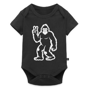 Bigfoot Peace Shirt - Baby Premium short-sleeve bodysuit - black - Front