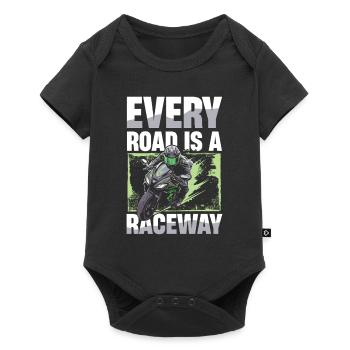 Chaque route est une piste de course Motards - Body à manches courtes Premium Bébé - noir - Devant