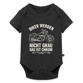Les motards ne deviennent pas gris - c’est le chrome ! - Body à manches courtes Premium Bébé - noir - Devant