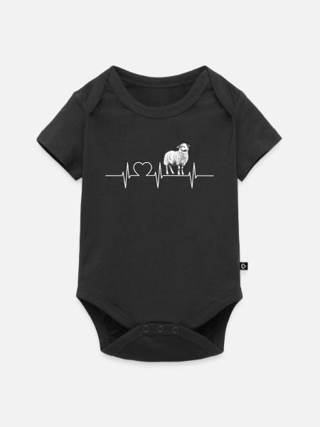 Schafe Schaf - Baby Premium Kurzarmbody - Schwarz