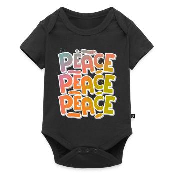 Peace Frieden - Body à manches courtes Premium Bébé - noir - Devant