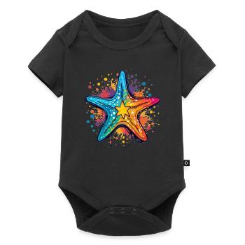 Colorful Starfish Pop Style - Baby Premium short-sleeve bodysuit - black - Front