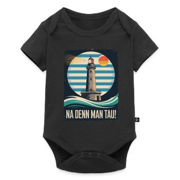 Lighthouse Na denn Man tau Küstenspruch - Body à manches courtes Premium Bébé - noir - Devant