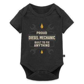 Mécanique diesel Mécanique fière - Body à manches courtes Premium Bébé - noir - Devant