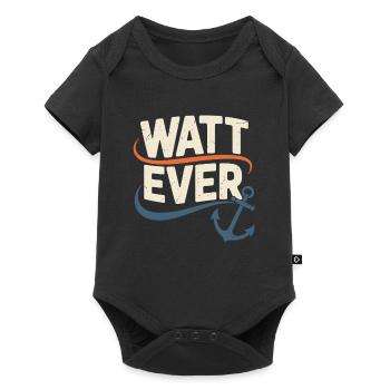 Watt Ever Motif d’ancre maritime - Body à manches courtes Premium Bébé - noir - Devant