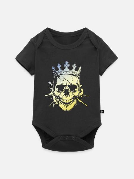 König Skull - Baby Premium Kurzarmbody - Schwarz