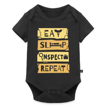 Home Inspector Eat Sleep Inspect - Baby Premium short-sleeve bodysuit - black - Front