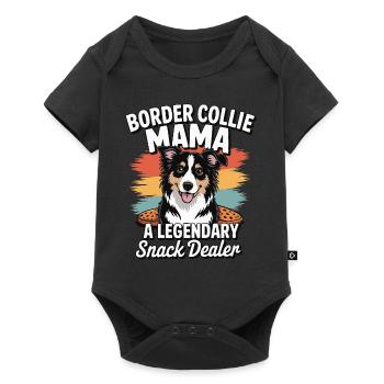 Border Collie Mama – Revendeur de collations légendaire - Body à manches courtes Premium Bébé - noir - Devant
