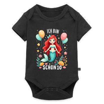 I'm already 10 Mermaid Birthday Girl - Baby Premium short-sleeve bodysuit - black - Front