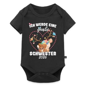 Announcing offspring I'm going to be a big sister in 2026 - Baby Premium short-sleeve bodysuit - black - Front