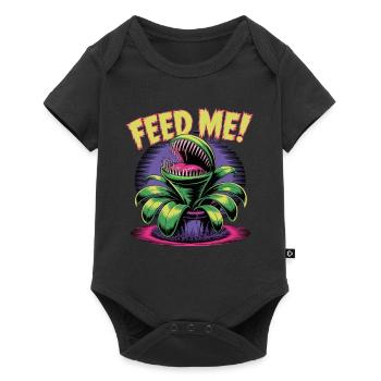 Feed Me! Carnivorous Plant Illustration - Baby Premium short-sleeve bodysuit - black - Front