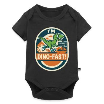 Kindergarten Dino-Fast T-Rex Fun - Baby Premium short-sleeve bodysuit - black - Front