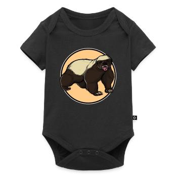 Blaireau de miel Honigsdachs - Body à manches courtes Premium Bébé - noir - Devant