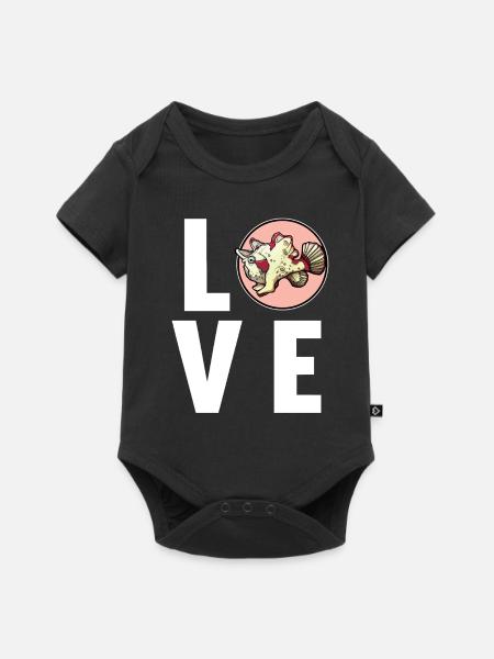 Frogfish Anglerfisch - Baby Premium Kurzarmbody - Schwarz