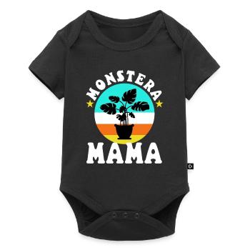 Monstera Mama - Baby Premium short-sleeve bodysuit - black - Front