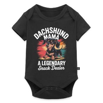 Dachshund Mama – Revendeur de snacks légendaire - Body à manches courtes Premium Bébé - noir - Devant