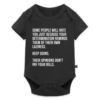 some people will hate you just because your det - Baby Premium short-sleeve bodysuit - black - Front