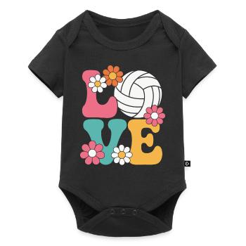 Amour du volley-ball - Body à manches courtes Premium Bébé - noir - Devant
