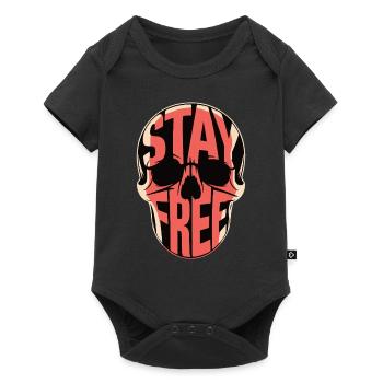 SKULL, RESTEZ LIBRE - Body à manches courtes Premium Bébé - noir - Devant