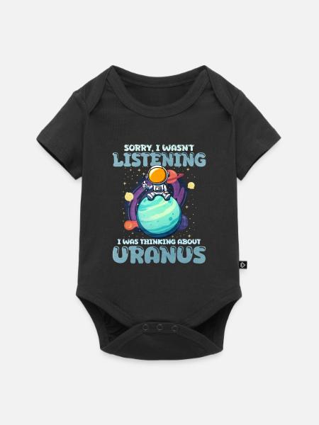 Uranus - Baby Premium Kurzarmbody - Schwarz