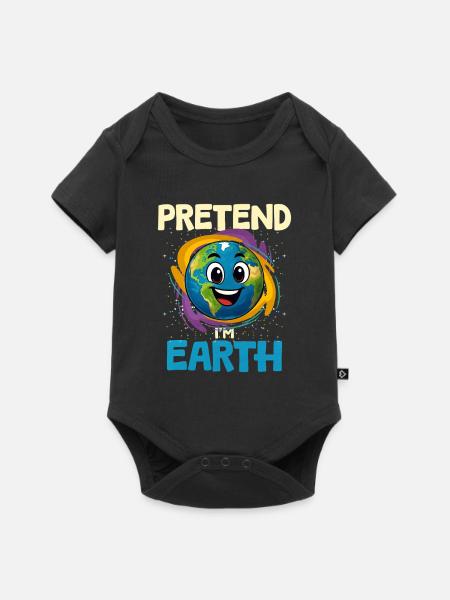 Erde Planet - Baby Premium Kurzarmbody - Schwarz