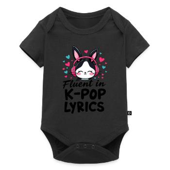 Fluent In K-Pop Cute Bunny Bunny - Baby Premium short-sleeve bodysuit - black - Front