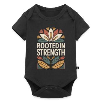 Flower Vintage Empowerment Quote Design: - Baby Premium short-sleeve bodysuit - black - Front