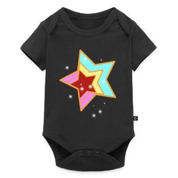 Rétro étoiles Vintage Années 60 80 - Body à manches courtes Premium Bébé - noir - Devant