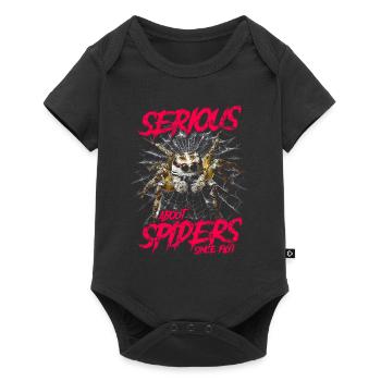 Ernsthaft über Jumping Spiders Pet seit 1969 - Baby Premium Kurzarmbody - Schwarz - Vorne