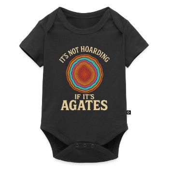Achate sind keine Hortung - Baby Premium Kurzarmbody - Schwarz - Vorne