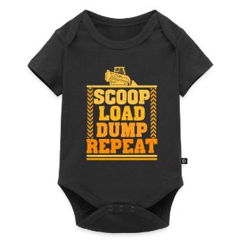 Kompaktlader Skid Steer Operator Scoop Load Dump - Body à manches courtes Premium Bébé - noir - Devant