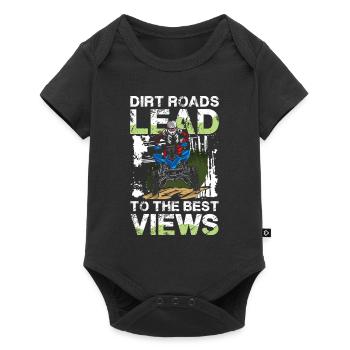 Muddy paths to the best views Adventure - Baby Premium short-sleeve bodysuit - black - Front
