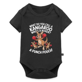 Comment appelle-t-on un kangourou avec des gants de boxe ? Un - Body à manches courtes Premium Bébé - noir - Devant