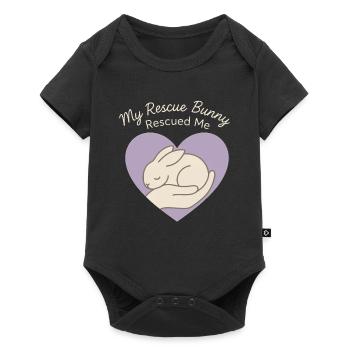 Lapin Maman Lapin Sauvetage Adopter, Acheter - Body à manches courtes Premium Bébé - noir - Devant